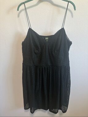 wild fable Black Lace Mini Dress